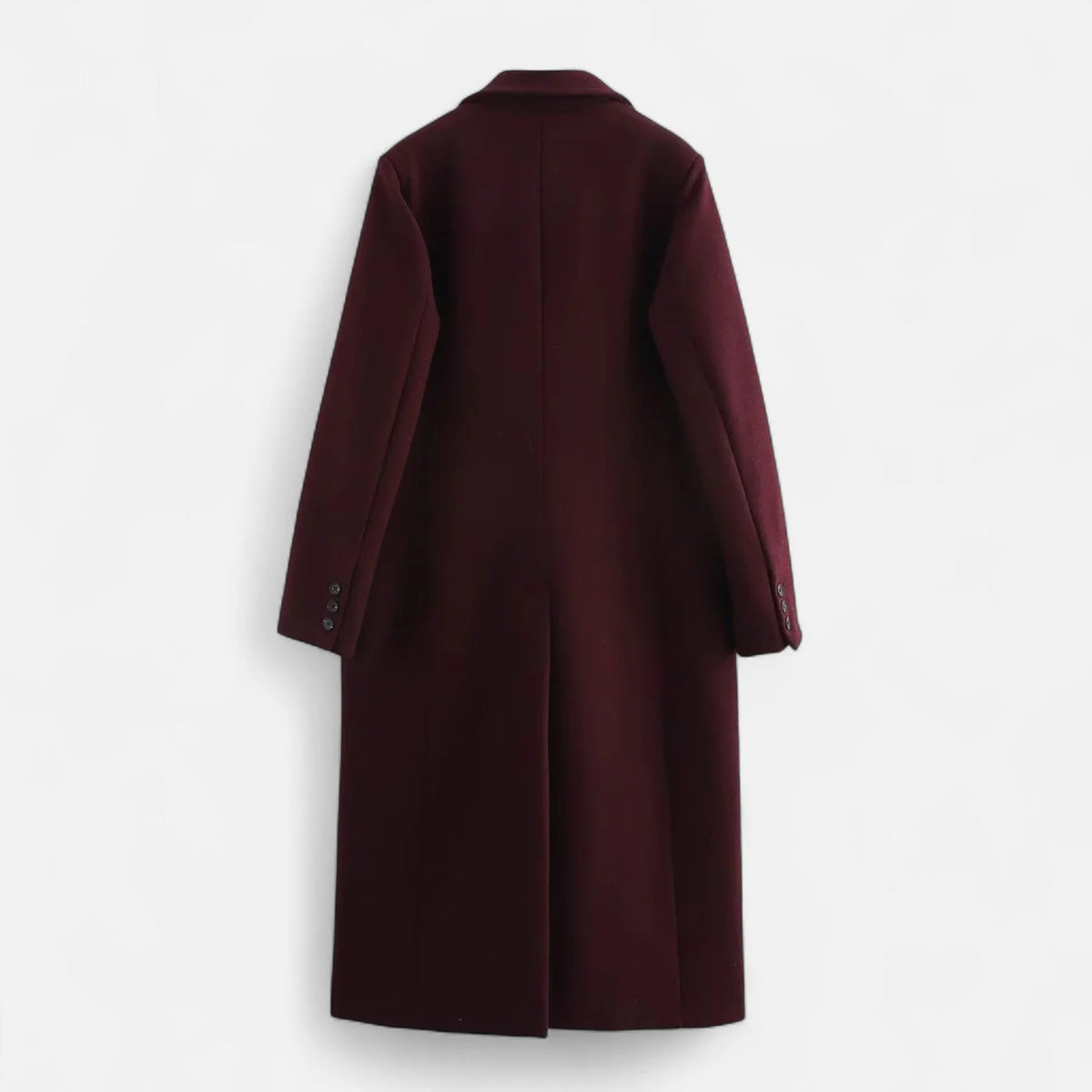 Women’s Classic Double-Breasted Trench Coat with Lapel Collar