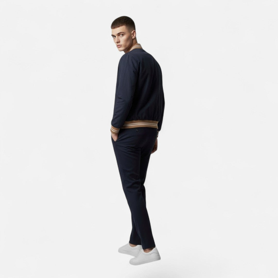 Men’s Lightweight Stand-Collar Full-Zip Casual Jacket
