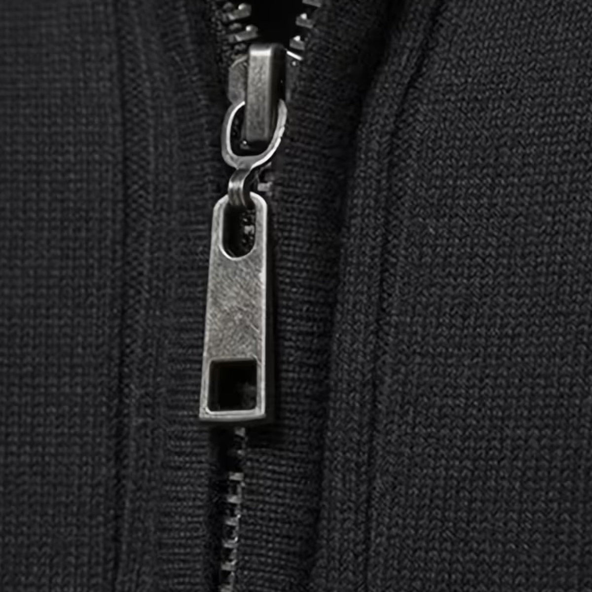 Men’s Minimalist Thermal Knit Zip-Up Sweater