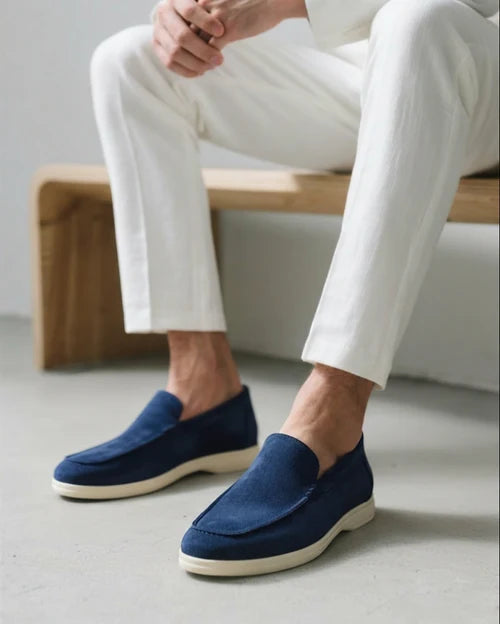 Men’s Soft Suede-Style Slip-On Loafers with Lightweight Sole