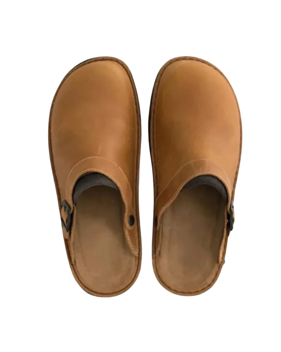 Men’s Classic Leather Slip-On Loafers with Memory Foam Footbed