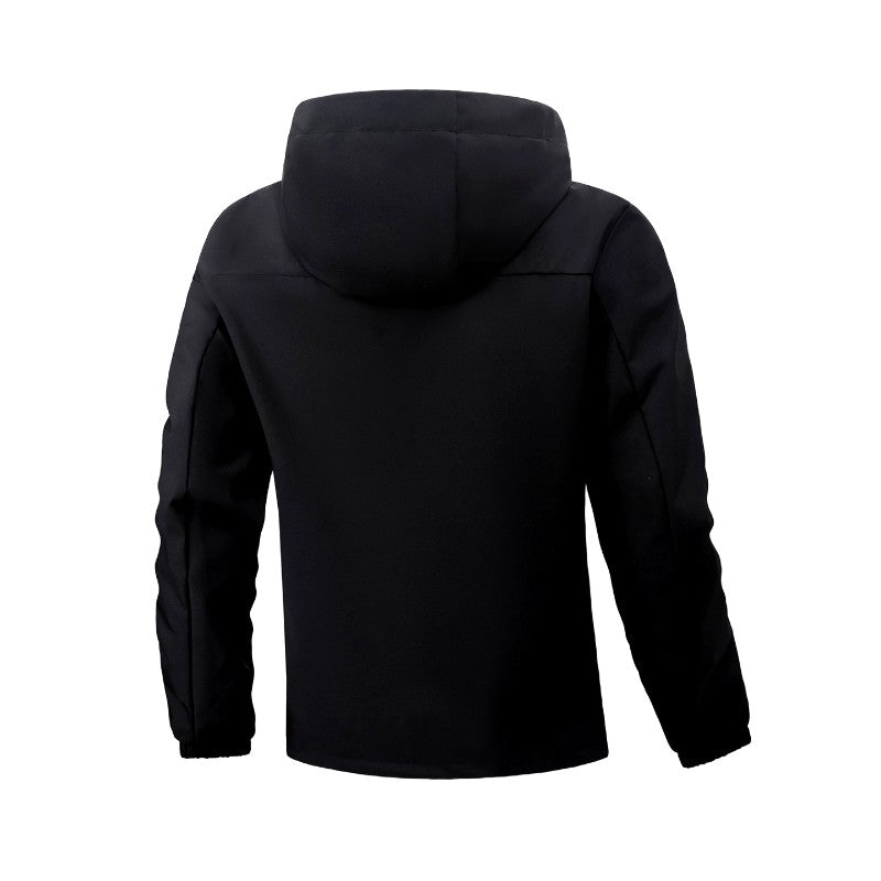 Men’s Waterproof Hooded Full-Zip Rain Windbreaker