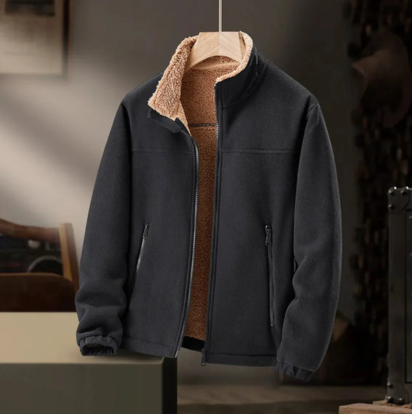 Men’s Relaxed Sherpa-Detail Casual Jacket