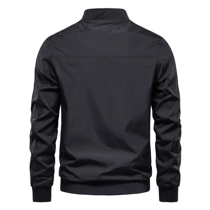 Men's Stand-Collar Full-Zip Bomber Jacket
