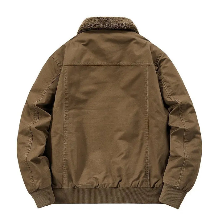 Men’s Sherpa-Lined Cotton Bomber Jacket