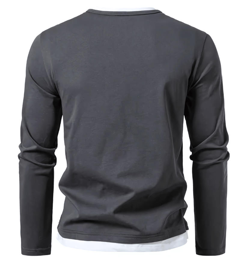 Men’s Slim-Fit Combed Cotton Long-Sleeve Shirt