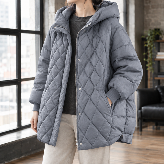 Women’s Oversized Hooded Quilted Down Jacket