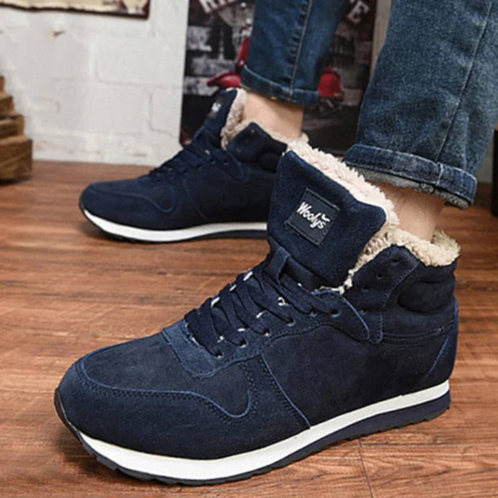 Men’s Warm Winter Boots with Plush Lining and Rubber Sole