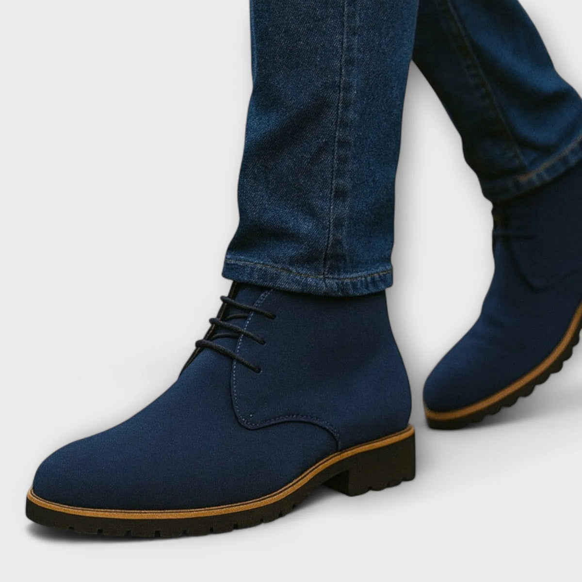 Men’s Classic Ankle-High Chukka Boots with Cushioned Insole
