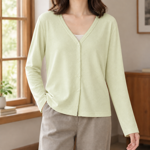 Women’s Lightweight V-Neck Button Front Cardigan