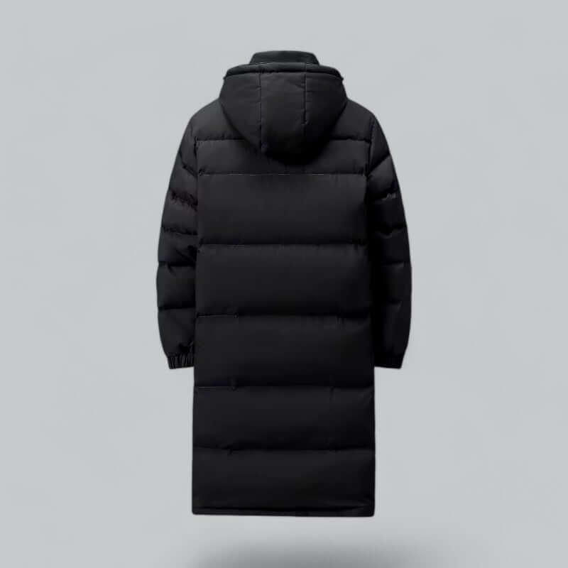Men’s Longline Quilted Hooded Winter Coat