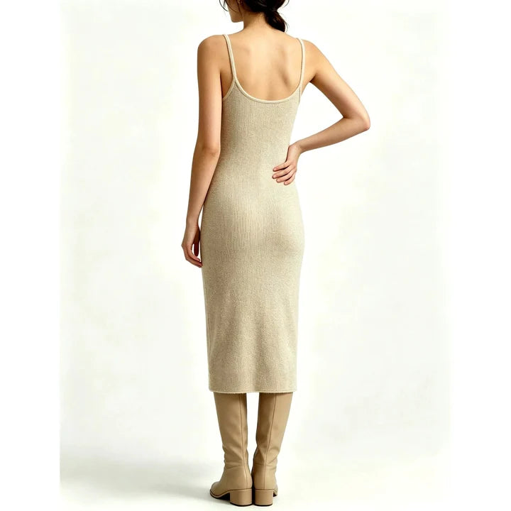 Women's Two-Piece Knit Dress and Longline Cardigan Set
