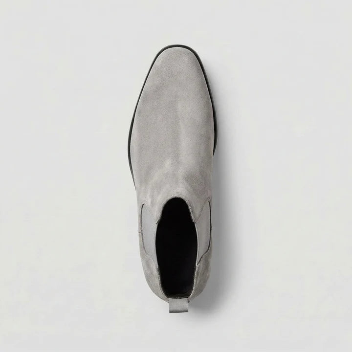 Men’s Smooth Leather Chelsea Boots with Cushioned Lining
