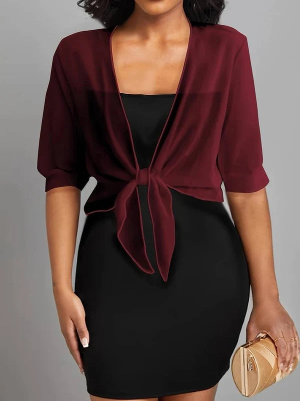Women’s Sheer Chiffon Cropped Wrap Bolero