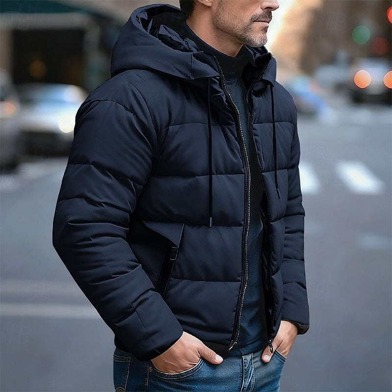 Men’s Quilted Hooded Insulated Puffer Jacket