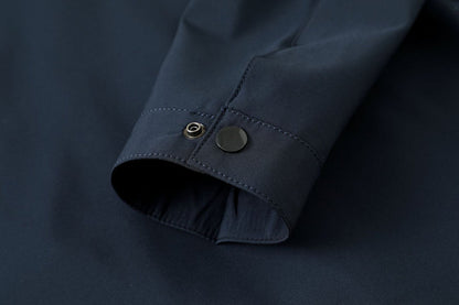 Men's Plaid-Lined Lapel Zip Business Jacket