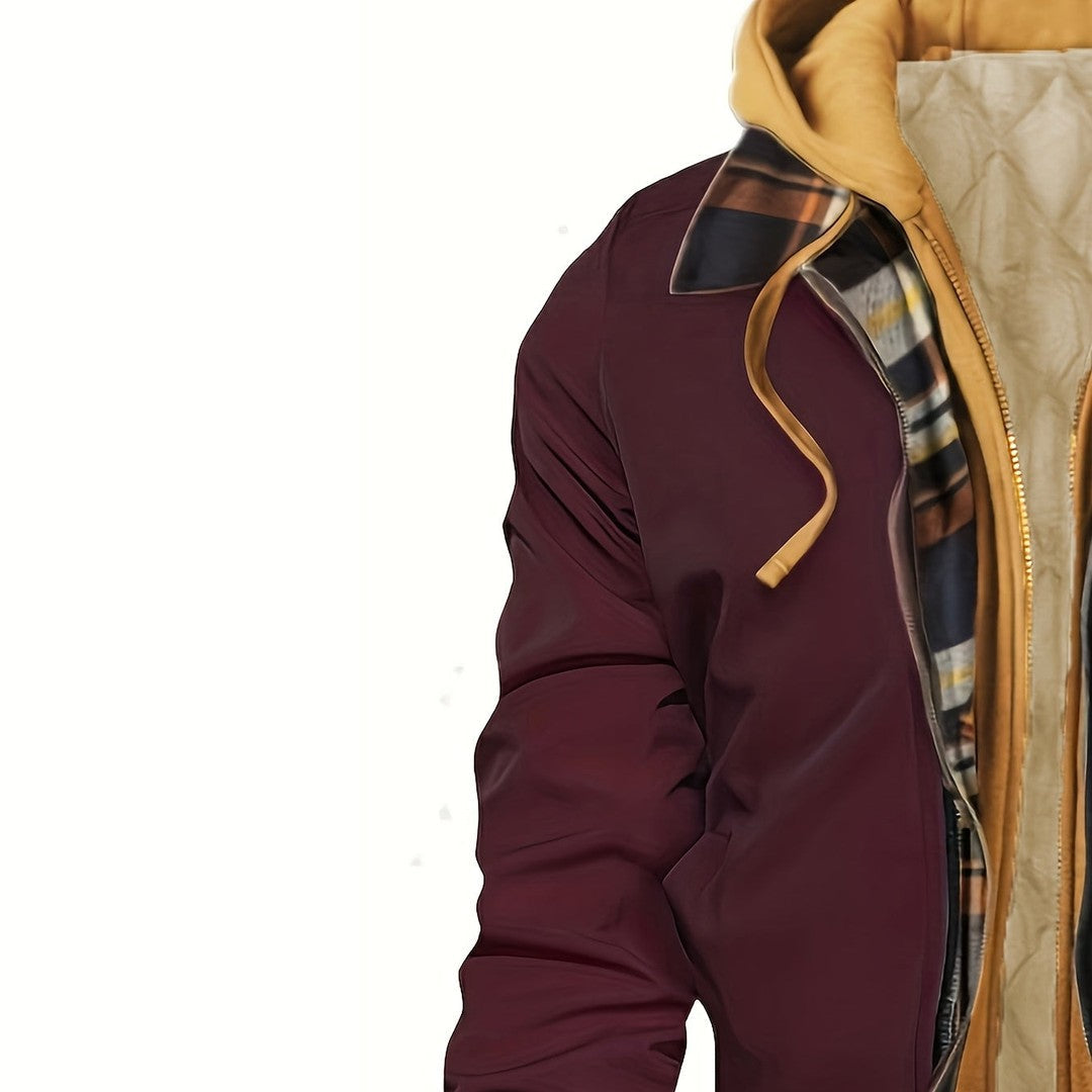 Men’s Warm-Lined Hooded Full-Zip Winter Jacket