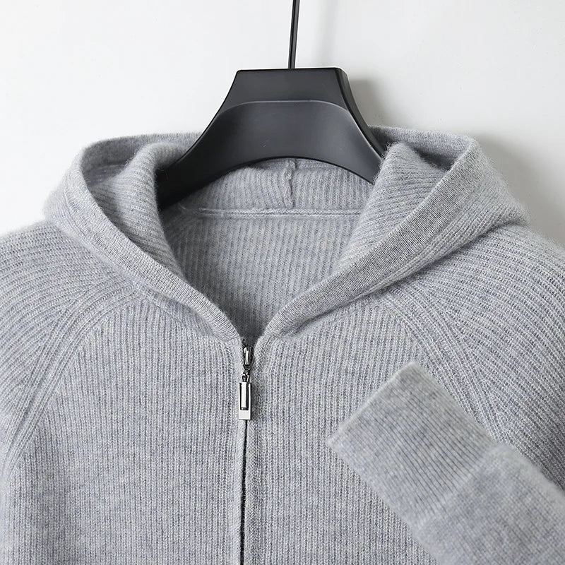 Men’s Refined Knit Front-Zip Pullover Sweater