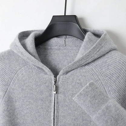 Men’s Refined Knit Front-Zip Pullover Sweater