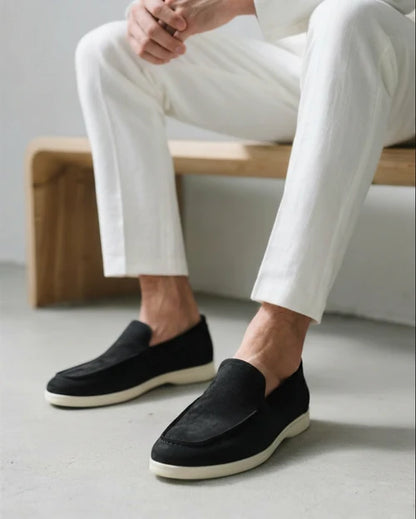 Men’s Soft Suede-Style Slip-On Loafers with Lightweight Sole