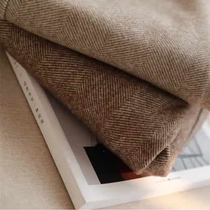 Men’s Tailored Herringbone Wool Trousers