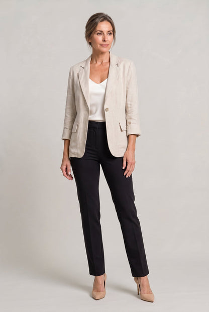 Women’s Relaxed Lightweight Cotton Blend Blazer