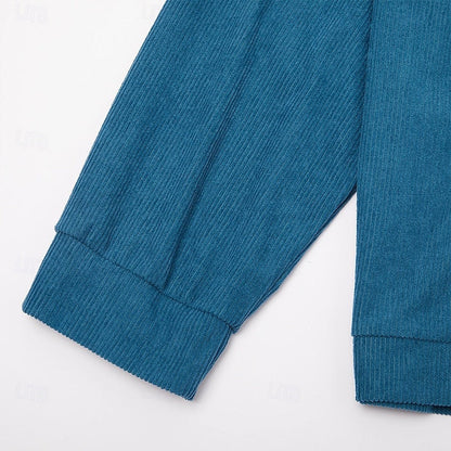 Men’s Ribbed-Knit Classic Collar Zip Jacket
