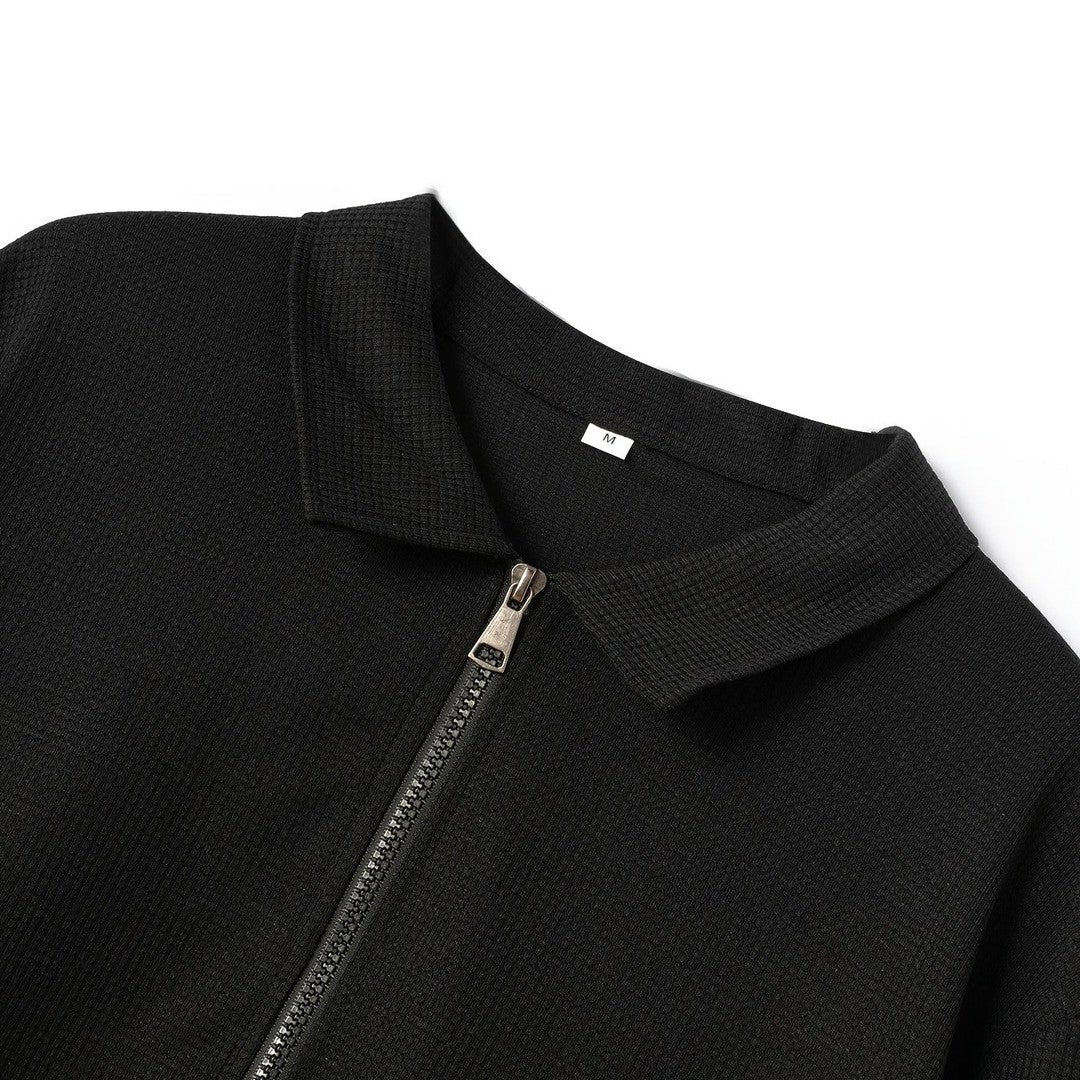 Men’s Textured Casual Full-Zip Everyday Jacket