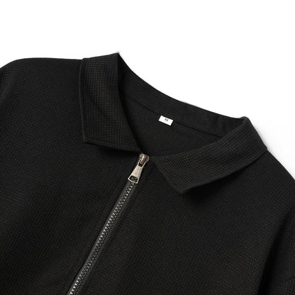 Men’s Textured Casual Full-Zip Everyday Jacket