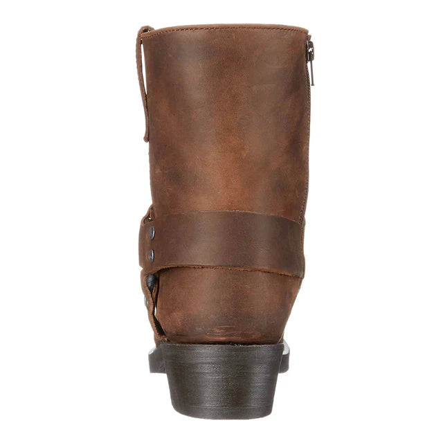 Men’s Rugged Harness Boots with Classic Buckle Strap