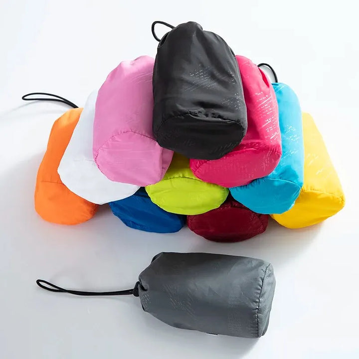 Unisex Lightweight Packable Water-Repellent Rain Jacket