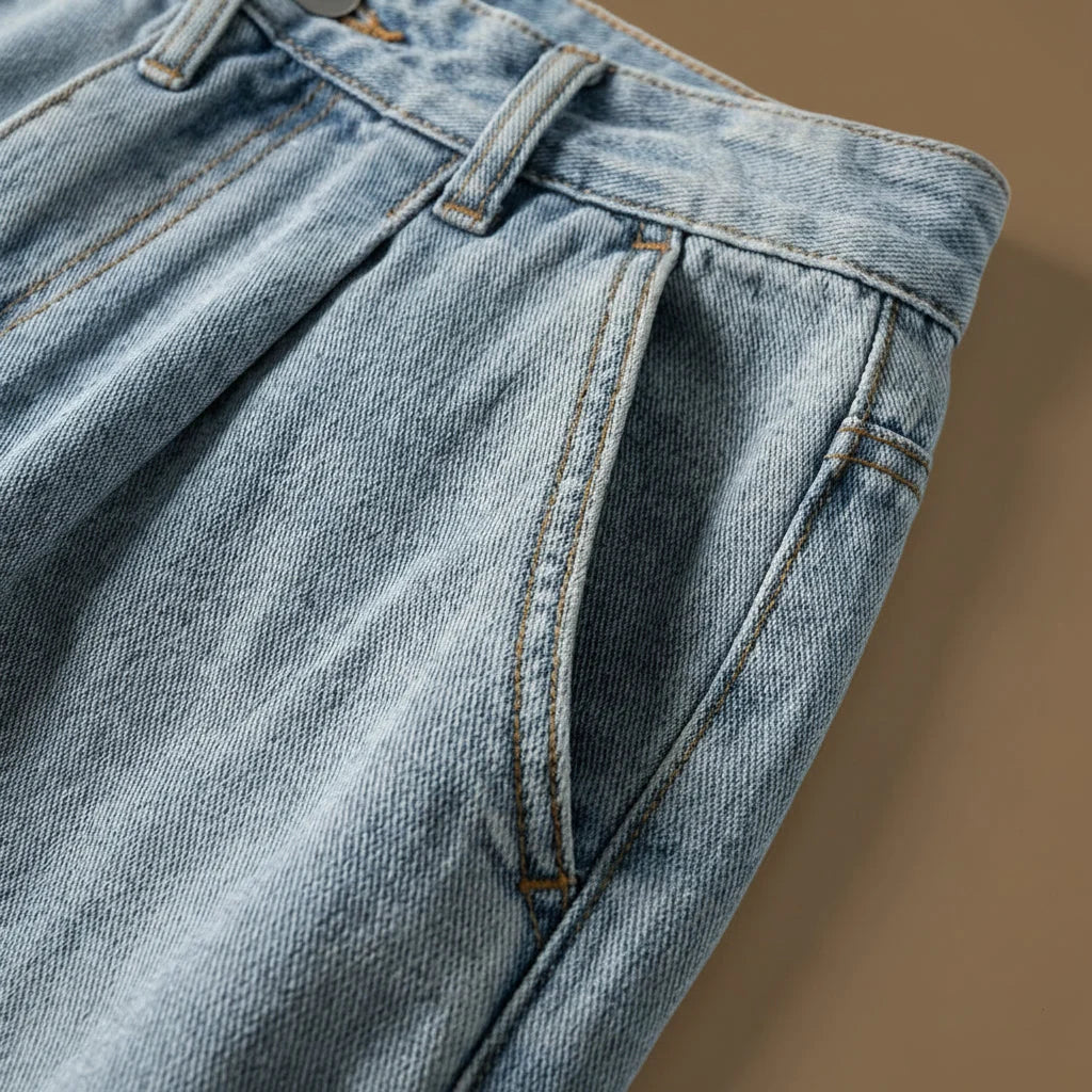 Men’s Oversized Heavyweight Denim Pants in Black