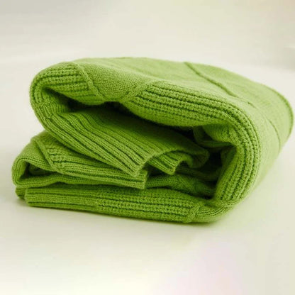Women’s Textured Geometric High-Neck Relaxed Knit Sweater