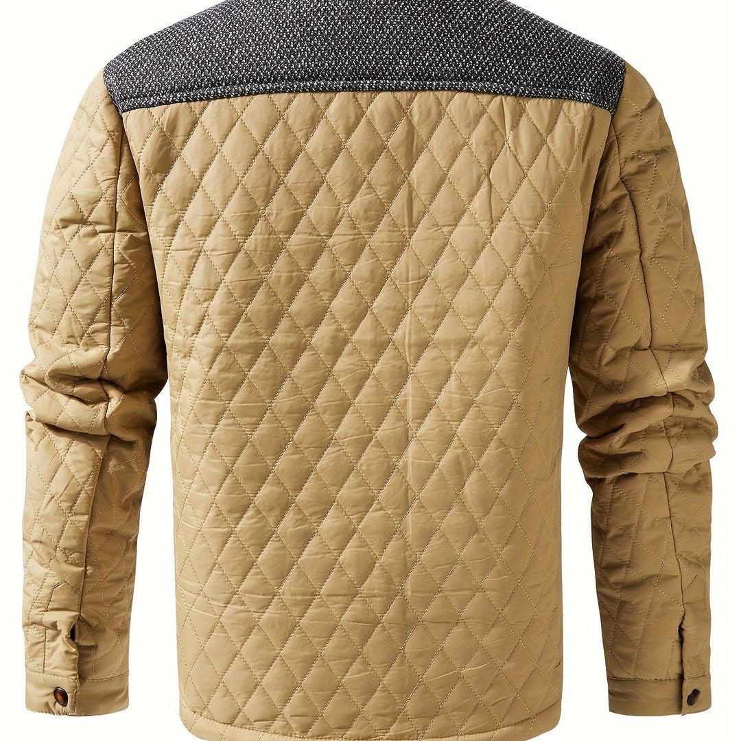 Men’s Quilted Stand-Collar Lightweight Winter Jacket