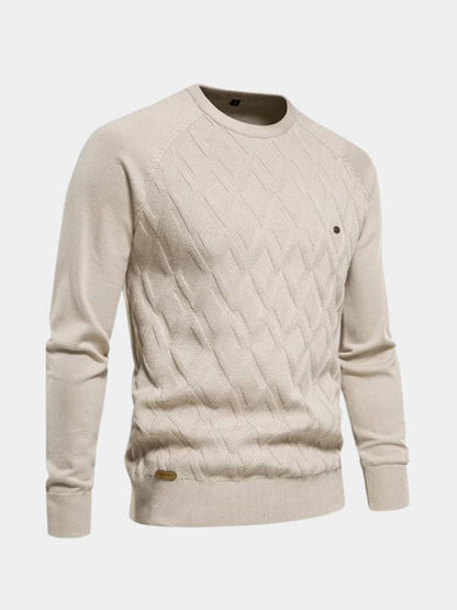 Men’s Minimalist Breathable Knit Crew Neck Pullover