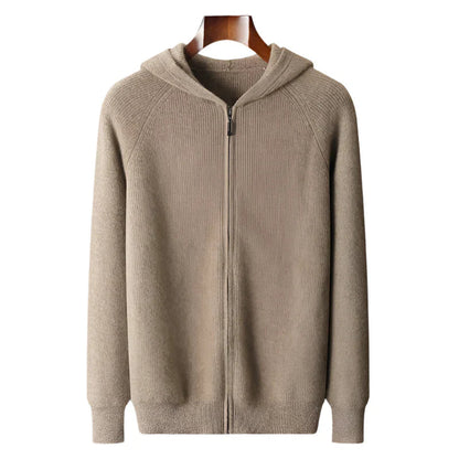 Men’s Refined Knit Front-Zip Pullover Sweater