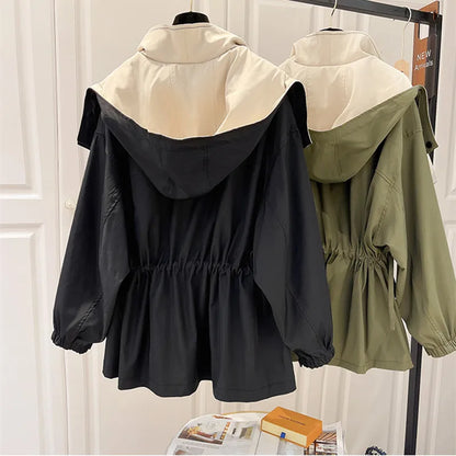 Women's Elegant Windproof Jacket with Weather-Resistant Protection