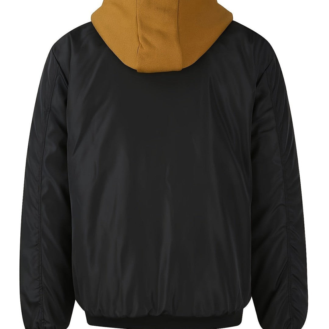 Men’s Warm-Lined Hooded Full-Zip Winter Jacket