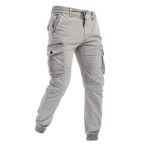 Men’s Slim-Fit Utility Cargo Pants with Elastic Cuffs