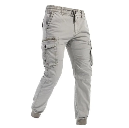Men’s Slim-Fit Utility Cargo Pants with Elastic Cuffs