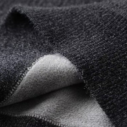 Men’s Striped Half-Zip Stand Collar Knit Sweater
