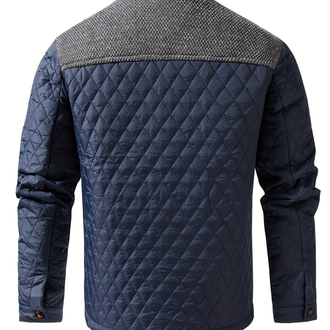 Men’s Quilted Stand-Collar Lightweight Winter Jacket