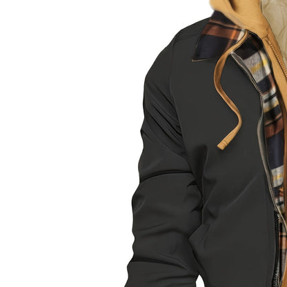 Men’s Warm-Lined Hooded Full-Zip Winter Jacket
