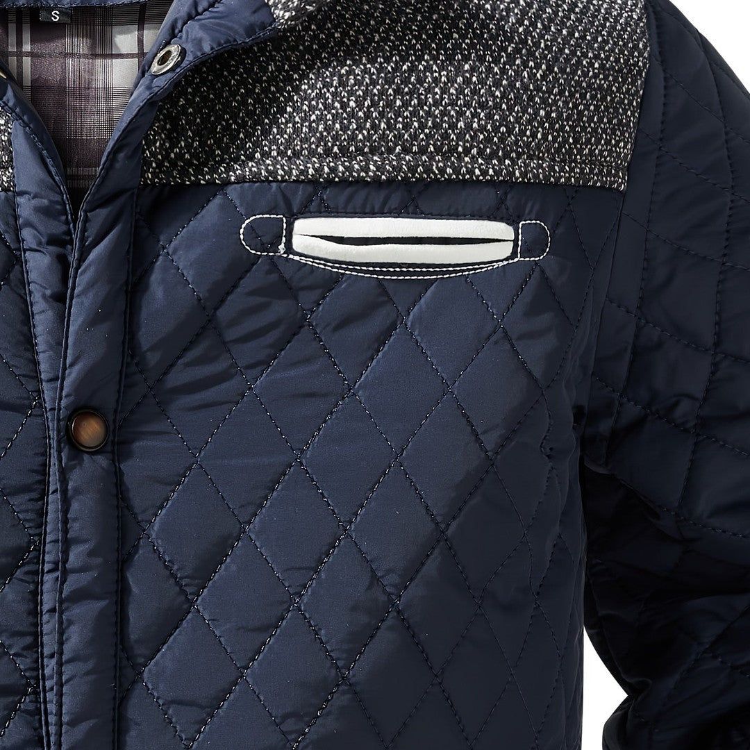 Men’s Quilted Stand-Collar Lightweight Winter Jacket