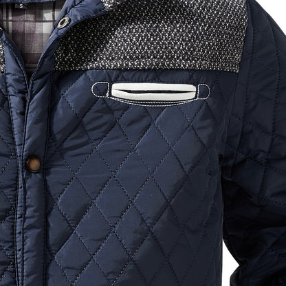 Men’s Quilted Stand-Collar Lightweight Winter Jacket