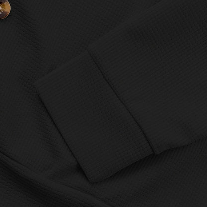 Men’s Textured Relaxed-Fit Lapel Button Jacket