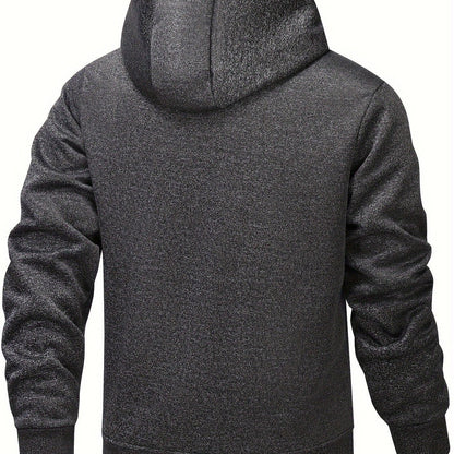 Men’s Plush-Lined Stretch Hooded Winter Jacket