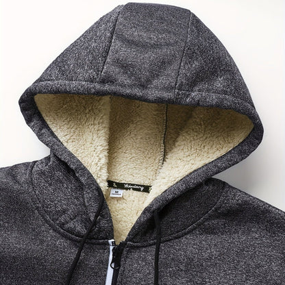 Men’s Plush-Lined Stretch Hooded Winter Jacket
