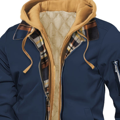 Men’s Warm-Lined Hooded Full-Zip Winter Jacket