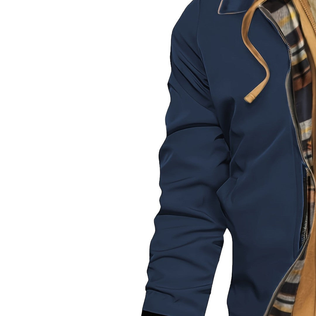 Men’s Warm-Lined Hooded Full-Zip Winter Jacket